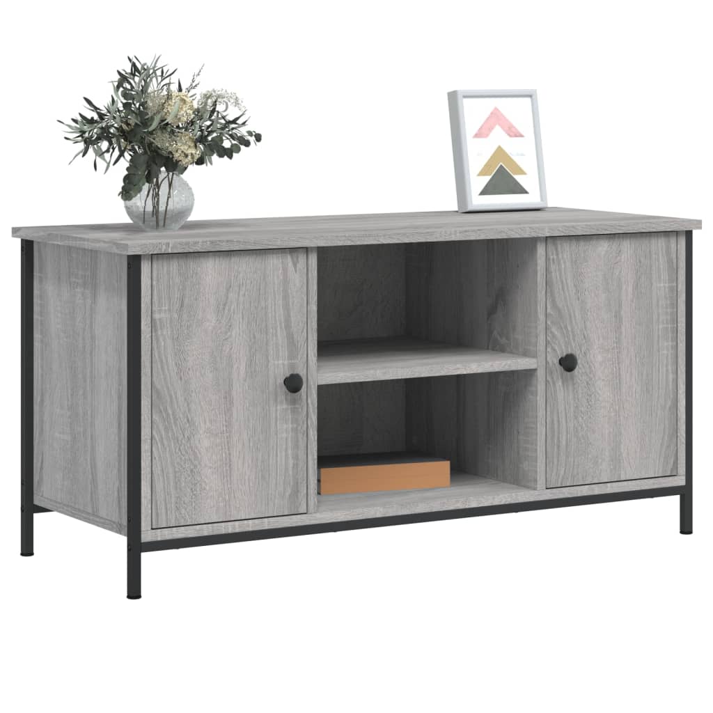 vidaXL szürke sonoma színű szerelt fa TV-szekrény 100x40x50 cm