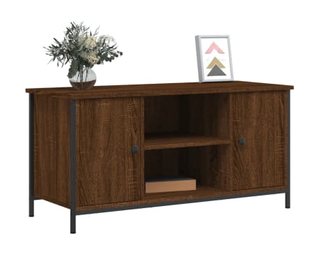 vidaXL TV Cabinet Brown Oak 100x40x50 cm Engineered Wood