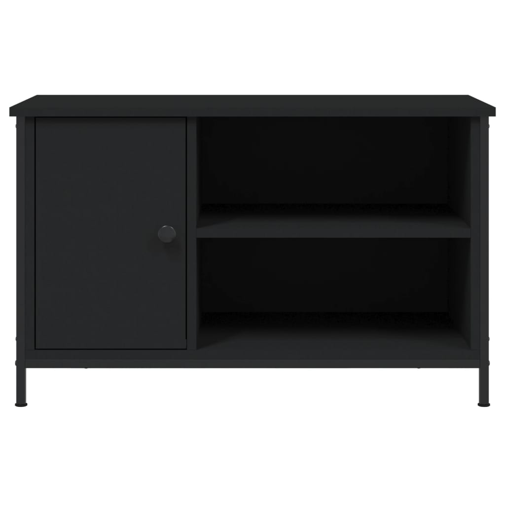 vidaXL Tv-meubel 80x40x50 cm bewerkt hout zwart, foto 4