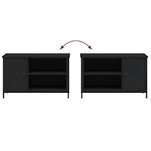 TV skříňka černá 80 x 40 x 50 cm kompozitní dřevo - obrázek 9