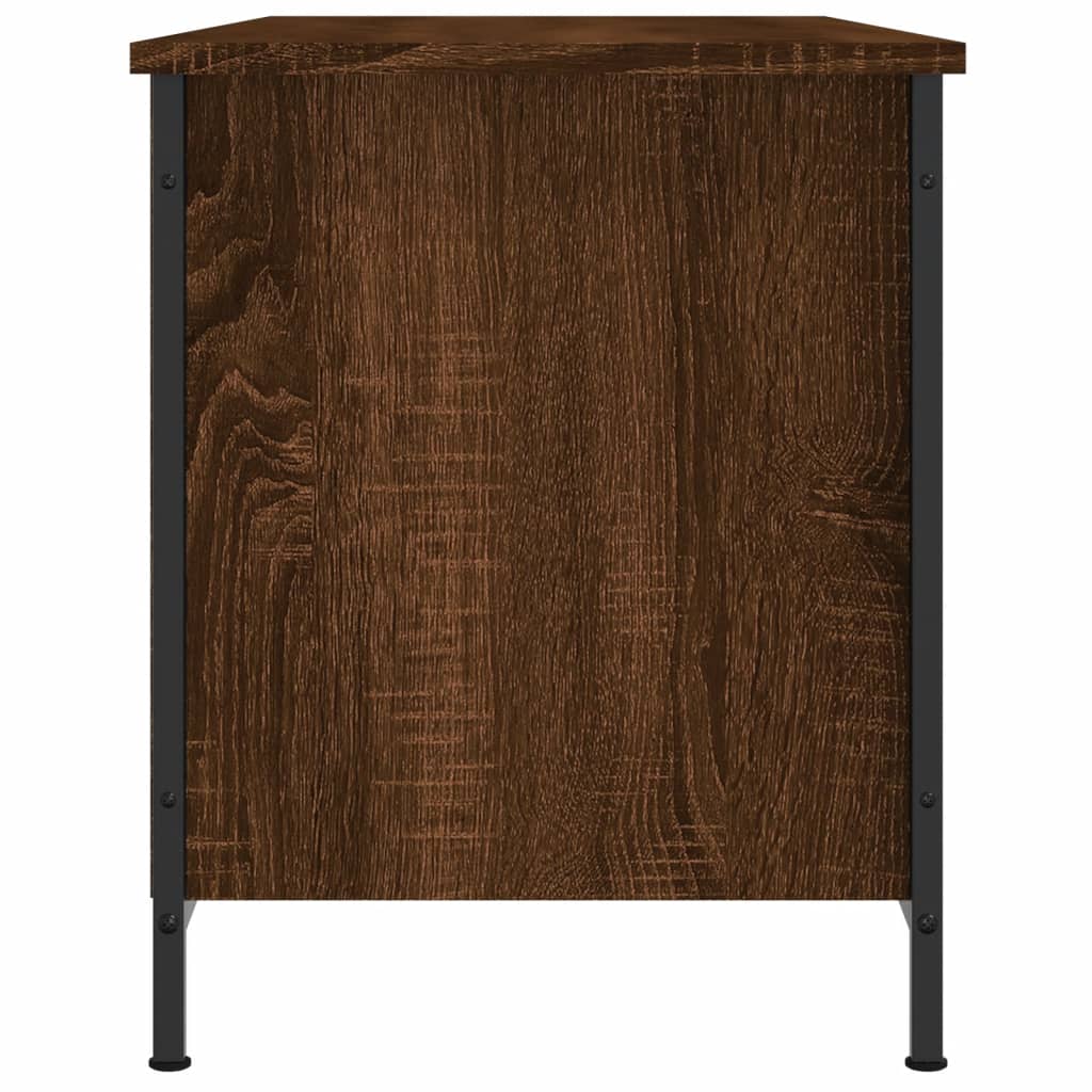 barna tölgyszínű szerelt fa TV-szekrény 100x40x50 cm
