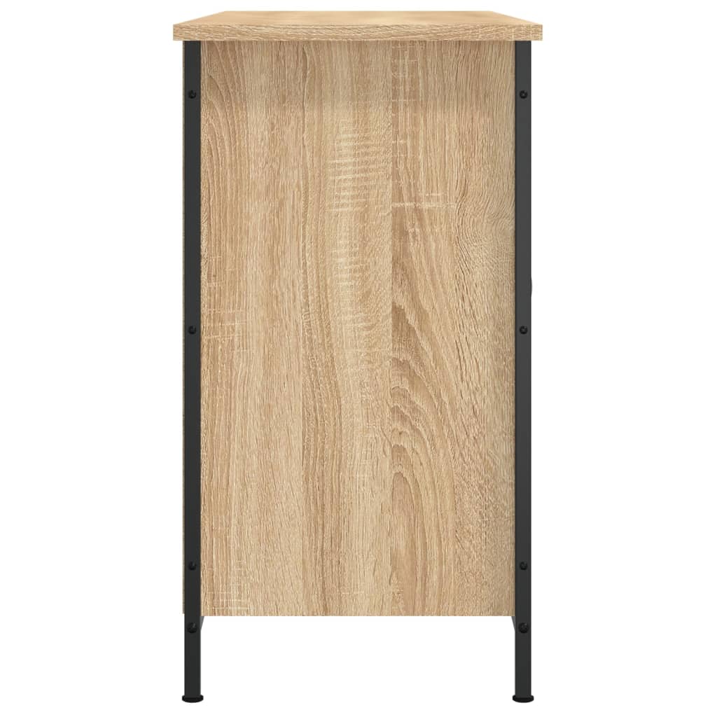 sonoma-tölgyszínű szerelt fa TV-szekrény 100 x 35 x 65 cm