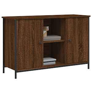 vidaXL Comodă TV, stejar maro, 100x35x65 cm, lemn compozit