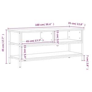 TV skříňka černá 100 x 35 x 45 cm kompozitní dřevo - obrázek 9