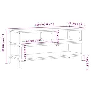 TV skříňka kouřový dub 100 x 35 x 45 cm kompozitní dřevo - obrázek 9