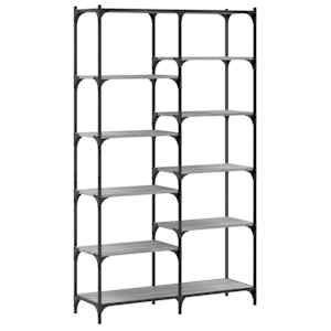 vidaXL raamaturiiul, hall Sonoma tamm, 100x32x170 cm, tehispuit/raud
