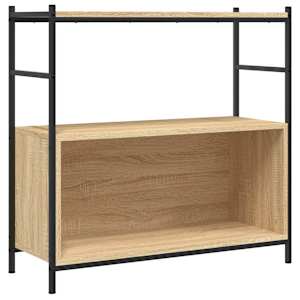 Knihovna dub sonoma 80 x 30 x 78,5 cm kompozitní dřevo a železo - obrázek 2