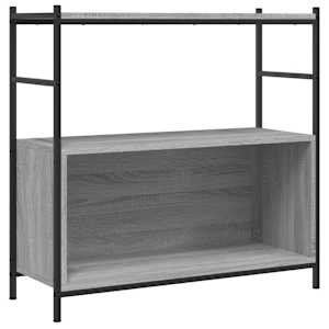vidaXL raamaturiiul, hall Sonoma tamm, 80x30x78,5 cm, tehispuit/raud