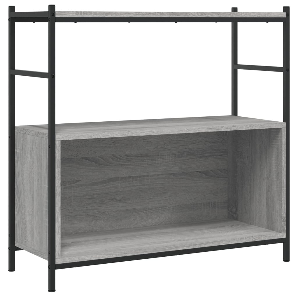 vidaXL Knihovna šedá sonoma 80x30x78,5 cm kompozitní dřevo a železo