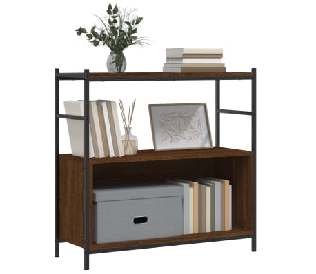 vidaXL Raft de cărți stejar maro 80x30x78,5 cm lemn prelucrat și fier