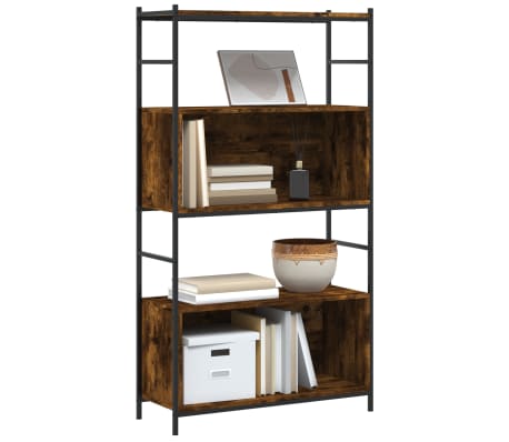 vidaXL Regal za knjige boja hrasta 80x30x145,5 cm od drva i željeza