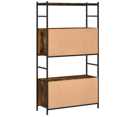 vidaXL Boekenrek 50x33x82 cm bewerkt hout gerookt eikenkleurig
