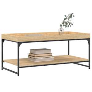 vidaXL Coffee Table Sonoma Oak 100x49x45 cm Engineered Wood
