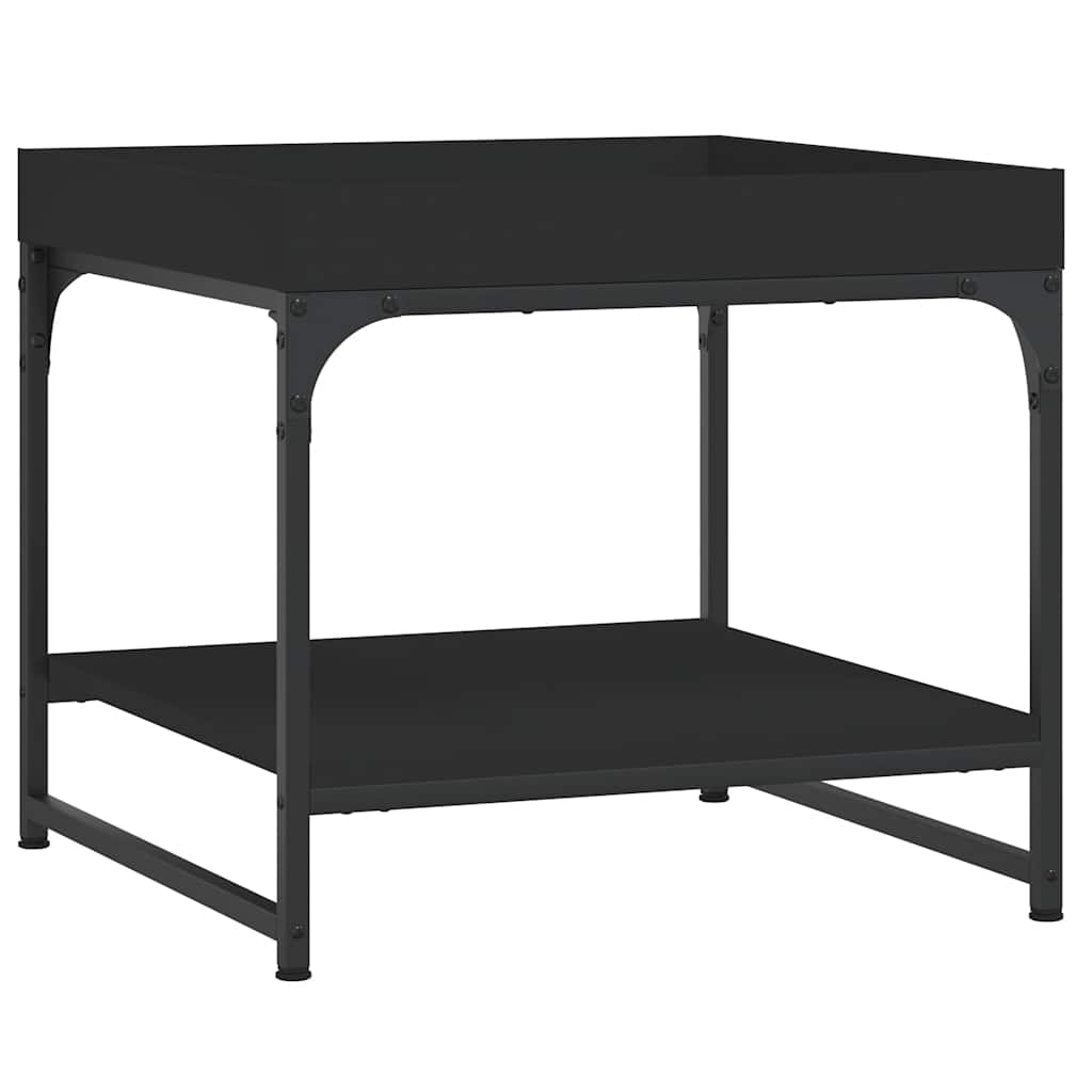 E-shop vidaXL Konferenčný stolík čierny 49,5x49,5x45 cm kompozitné drevo