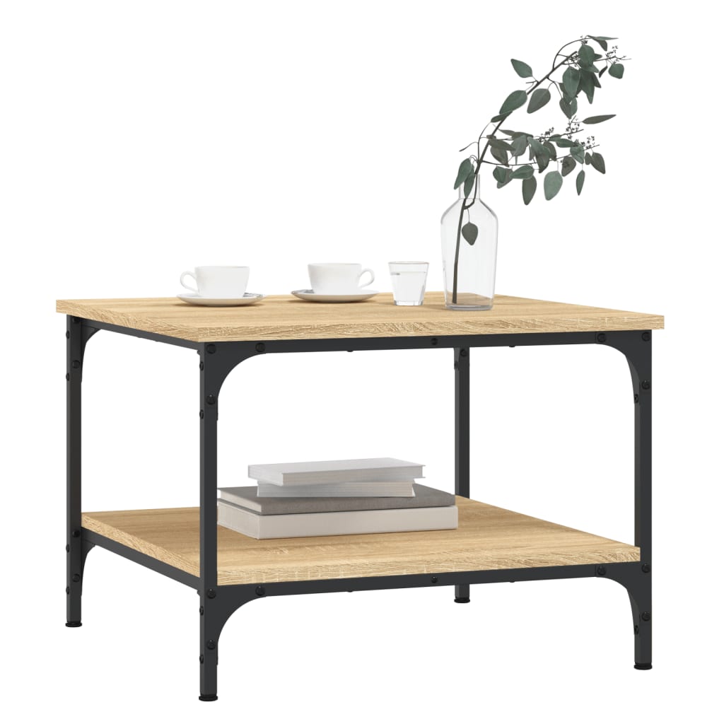 vidaXL Table basse chêne sonoma 55x55x40 cm bois d'ingénierie