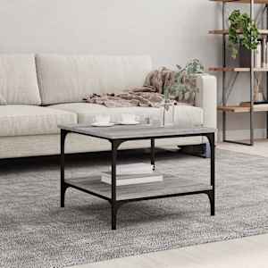 Klubska mizica siva sonoma 55x55x40 cm inženirski les