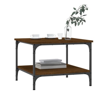 vidaXL kafijas galdiņ&scaron;, ozola krāsa, 55x55x40 cm, inženierijas koks