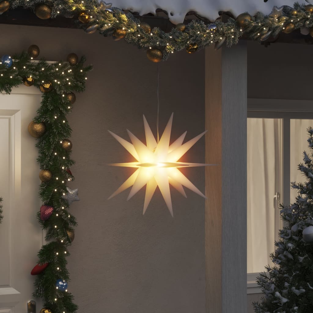 vidaXL Lumini de Crăciun cu LED-uri, 3 buc., alb, 57 cm, pliabil