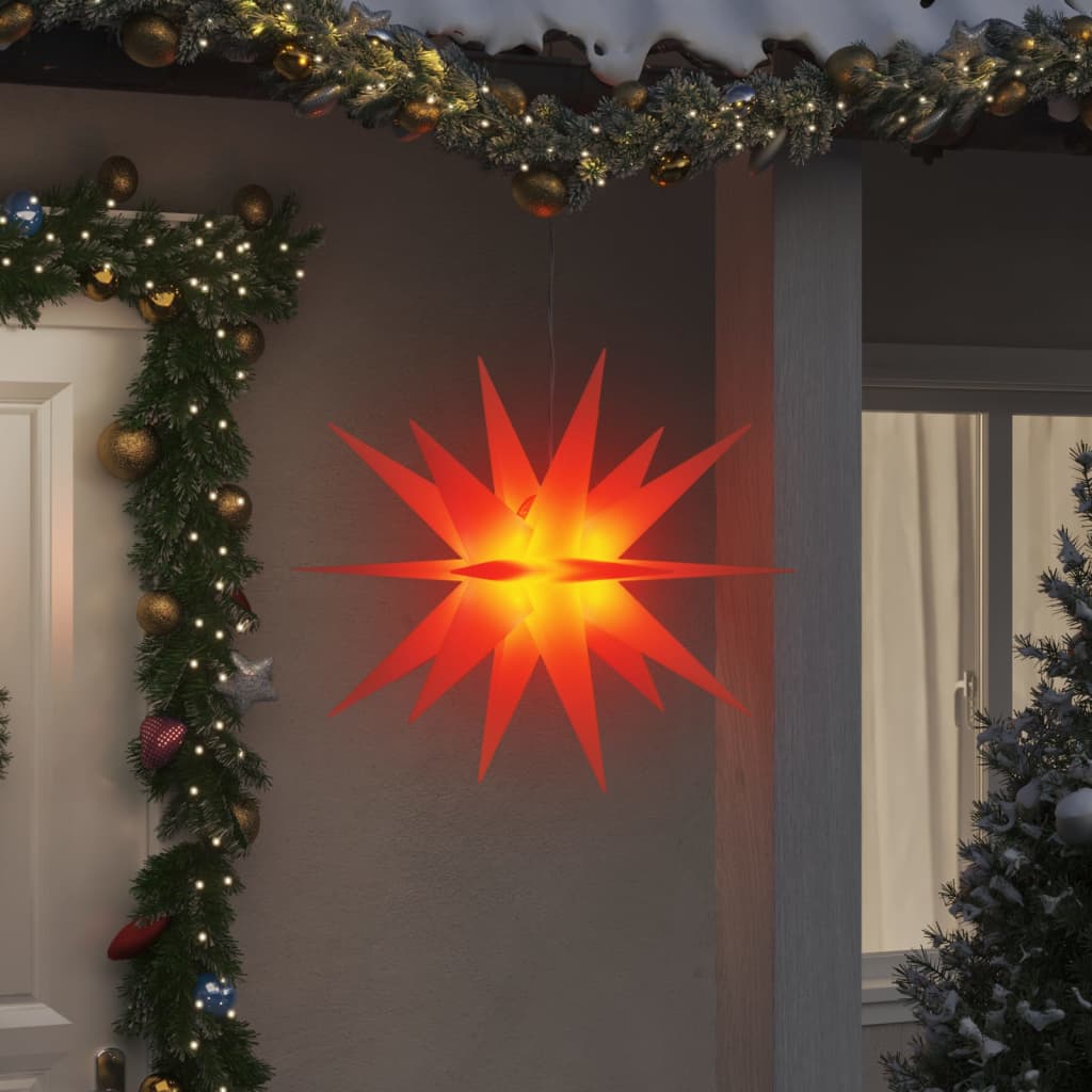 vidaXL Lumini de Crăciun cu LED-uri 3 buc. roșu 100 cm pliabil