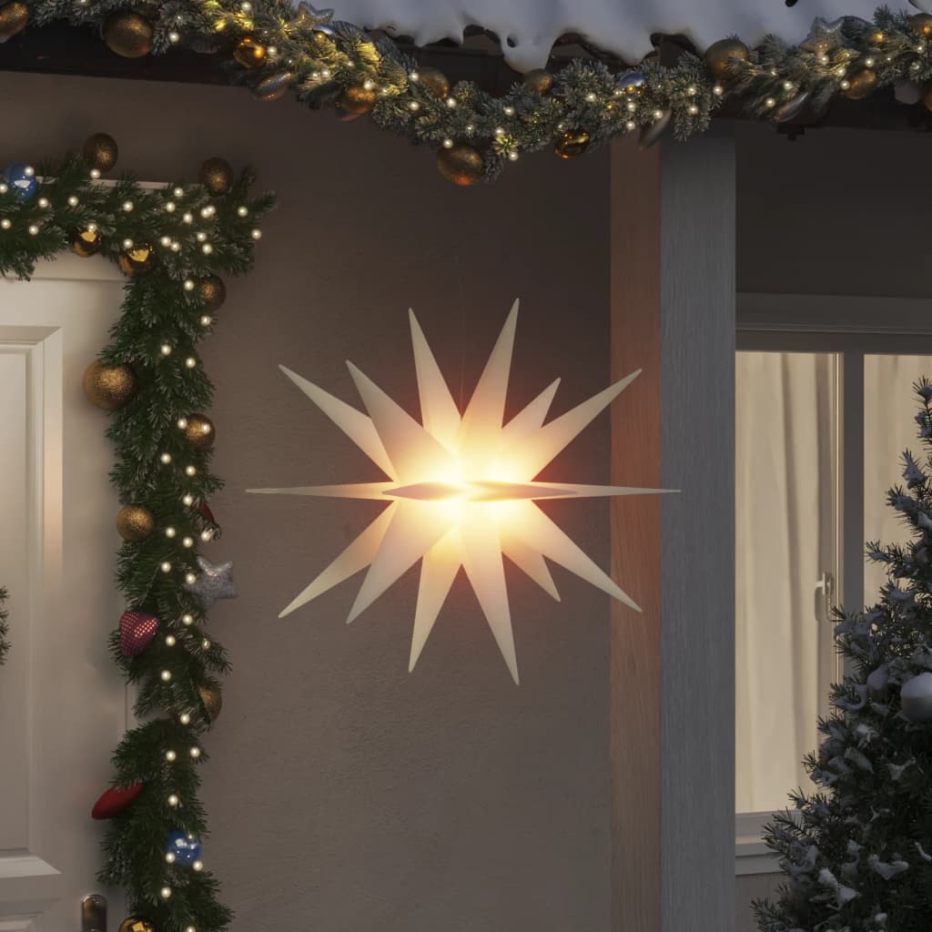 vidaXL Lumini de Crăciun cu LED-uri 3 buc. alb 100 cm pliabil