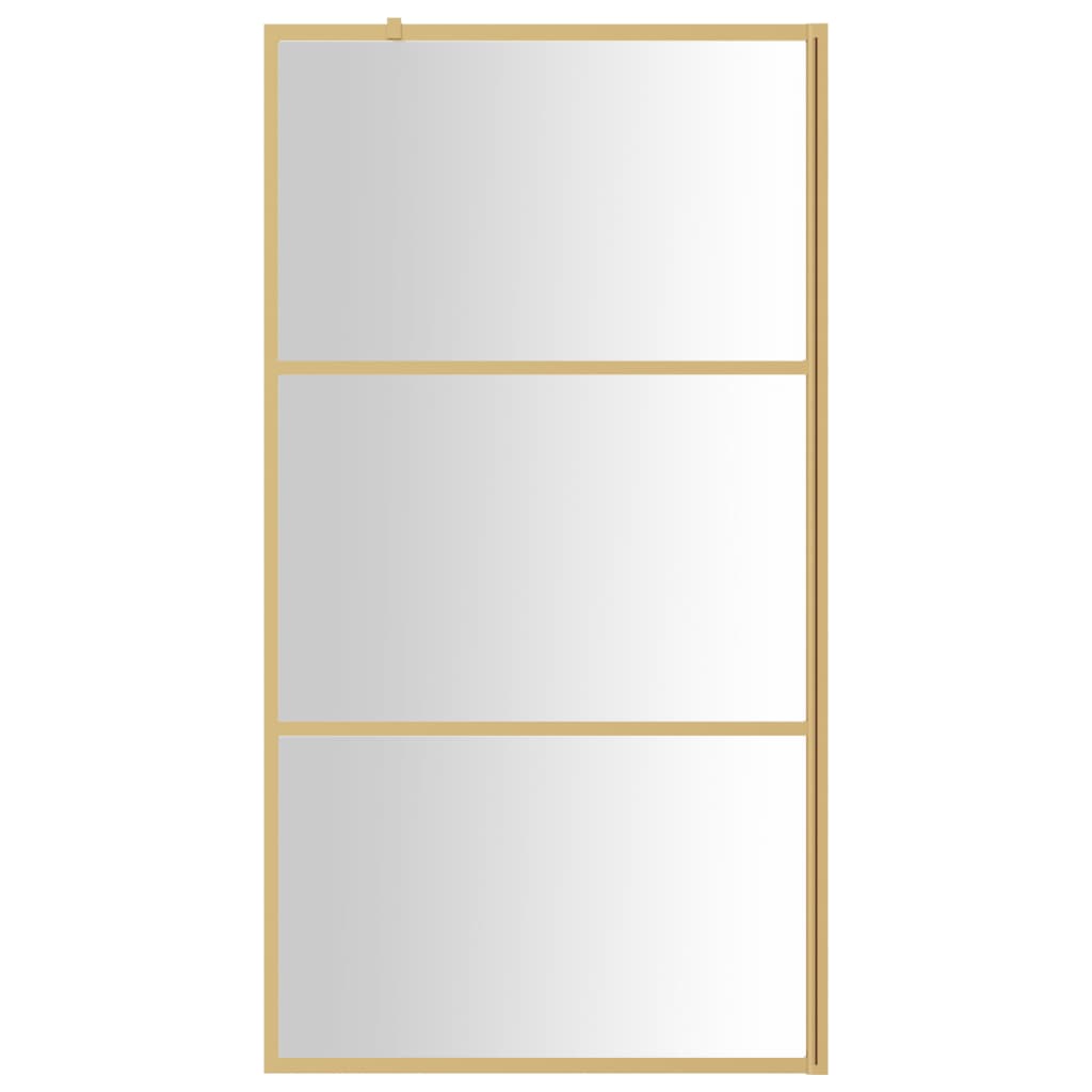 vidaXL Paravan de duș walk-in auriu 115x195 cm sticlă ESG transparentă