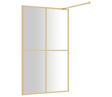 ELEGANT 1200mm Black Framed Walk In Shower Door 8mm Safety Tempered Glass Wet Room Shower Enclosure Include Stainless Steel Support Rod