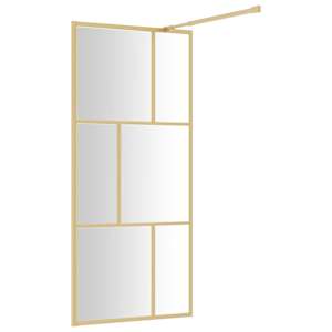 Zástěna do průchozí sprchy čiré ESG sklo zlatá 90 x 195 cm - obrázek 5