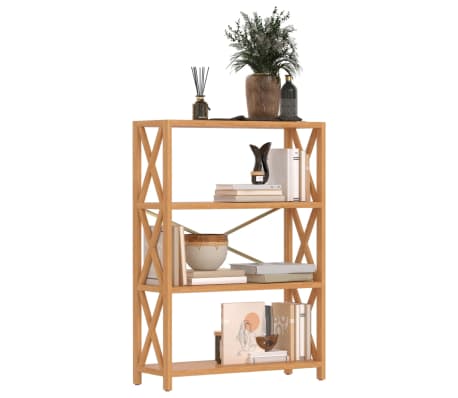 vidaXL 4-Tier Shelf 80x30x112 cm Solid Wood Oak