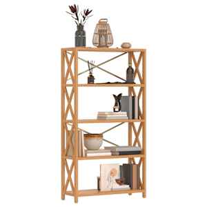 vidaXL &Eacute;tag&egrave;re &agrave; 5 niveaux 80x30x146 cm bois de ch&ecirc;ne massif