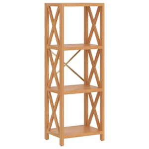 4patrový regál 40 x 30 x 112 cm masivní dubové dřevo - obrázek 2
