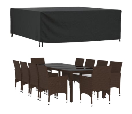 vidaXL Hagemøbeltrekk svart 260x260x90 cm vanntett 420D