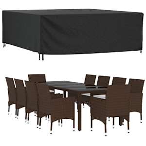Plachta na zahradní nábytek černá 260x260x90cm nepromokavá 420D - obrázek 2