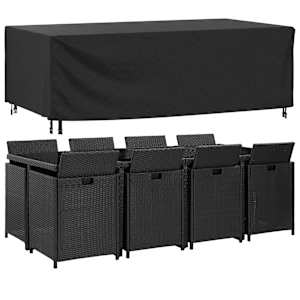 Plachta na zahradní nábytek černá 229x113x73cm nepromokavá 420D - obrázek 2