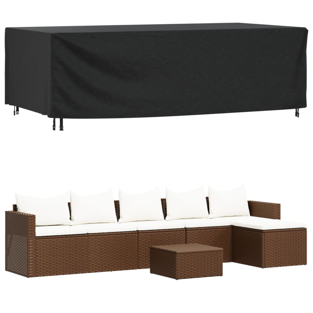 vidaXL Husă mobilier de grădină negru 300x140x90 cm impermeabilă 420D