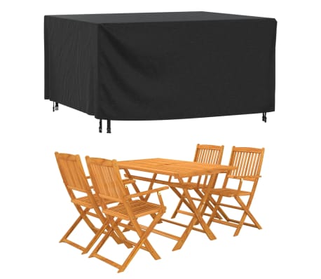 vidaXL Poťah na z&aacute;hradn&yacute; n&aacute;bytok čierny 180x140x90 cm vodotesn&yacute; 420D