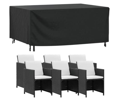 vidaXL Garden Furniture Cover Black 172x113x73 cm Waterproof 420D