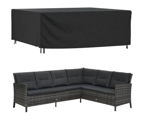 vidaXL Garden Furniture Cover Black 250x210x90 cm Waterproof 420D