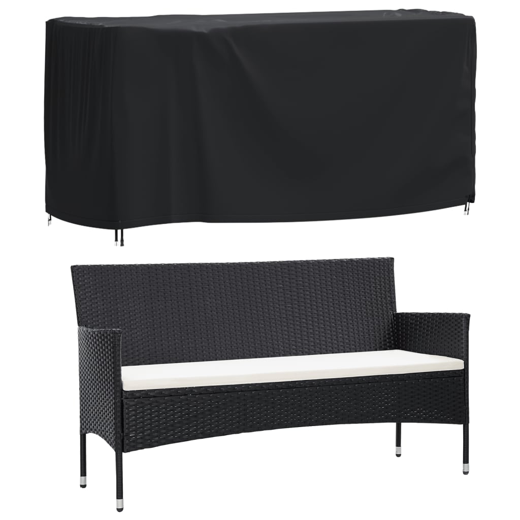 vidaXL Husă mobilier de grădină negru 180x70x90 cm impermeabilă 420D