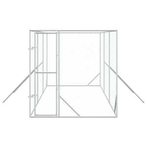 Venkovní psí kotec stříbrný 2 x 6 x 2 m pozinkovaná ocel - obrázek 4