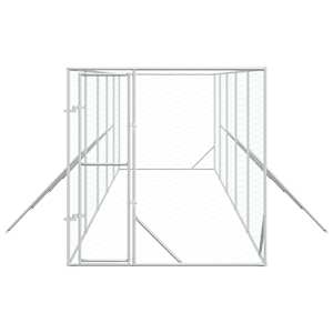 Venkovní psí kotec stříbrný 2 x 10 x 2 m pozinkovaná ocel - obrázek 4