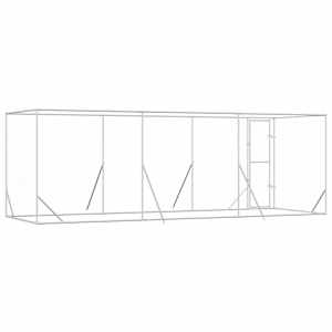 Venkovní psí kotec stříbrný 6 x 2 x 2 m pozinkovaná ocel - obrázek 7