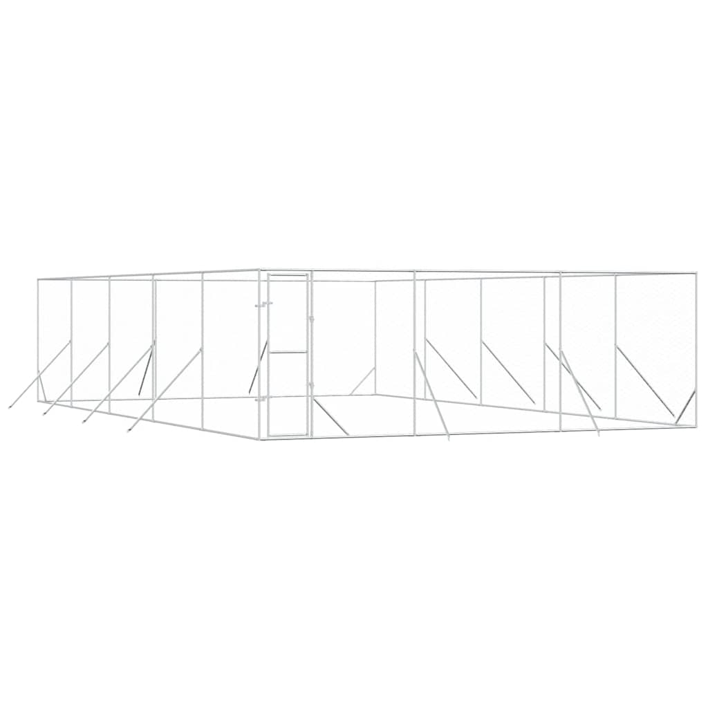 vidaXL Venkovní psí kotec stříbrný 6 x 10 x 2 m pozinkovaná ocel