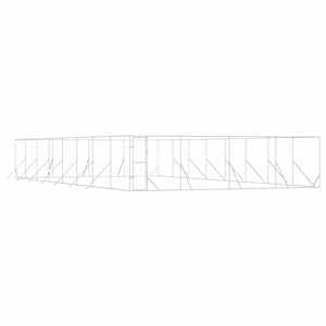Venkovní psí kotec stříbrný 8 x 16 x 2 m pozinkovaná ocel - obrázek 2