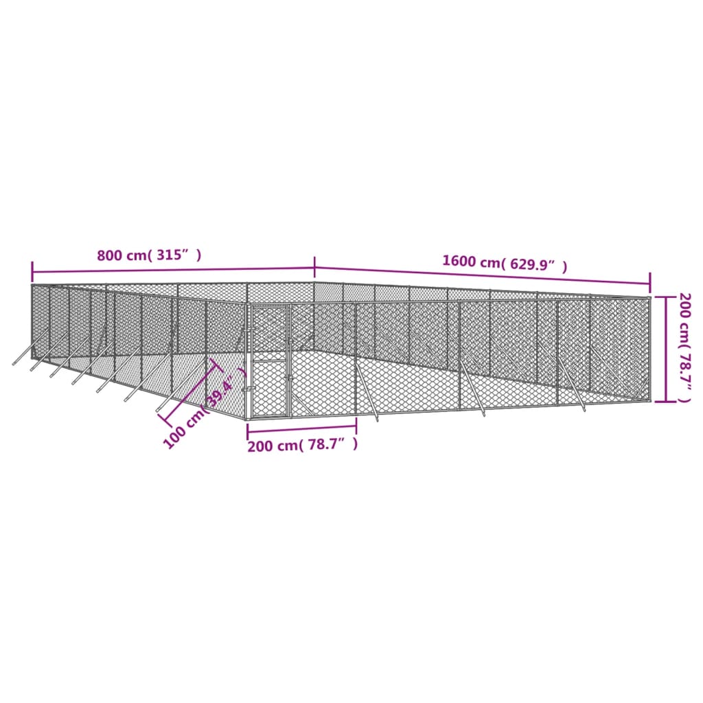 vidaXL Câble métallique 1600 kg 20 m