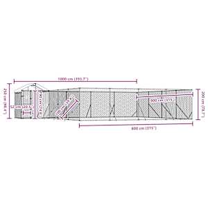 Venkovní psí kotec se střechou stříbrný 10 x 8 x 2,5 m ocel - obrázek 9