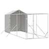 vidaXL katusega koeraaedik, h&otilde;bedane, 2x6x2,5 m, tsingitud teras