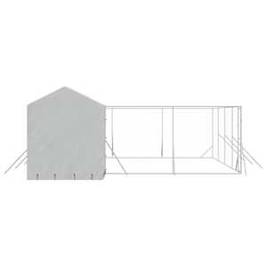 Venkovní psí kotec se střechou stříbrný 10 x 6 x 2,5 m ocel - obrázek 5