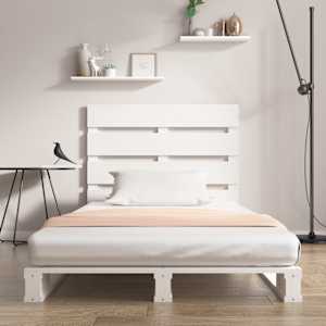 vidaXL S&auml;ngram vit 90x190 cm massiv furu