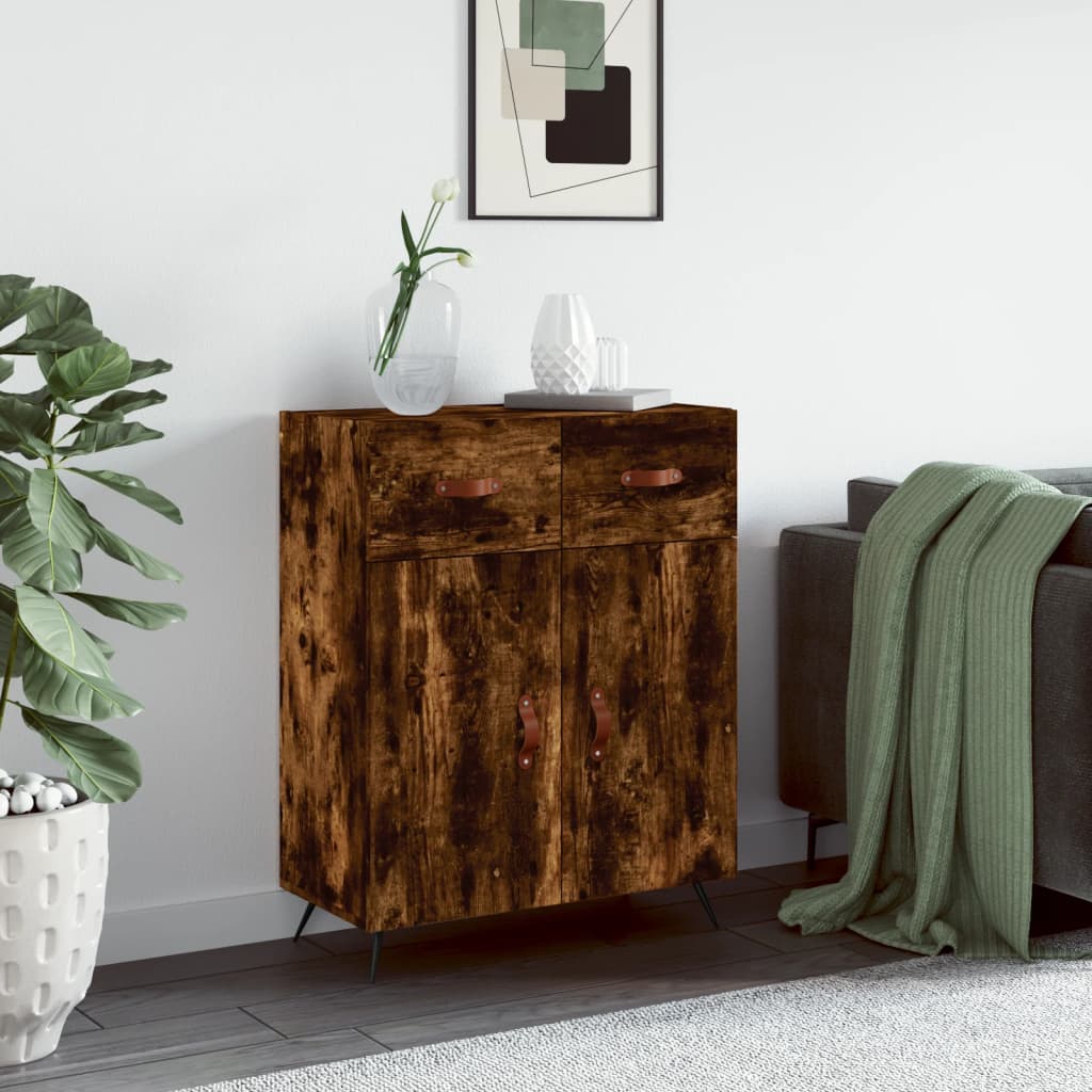 vidaXL Sideboard Räuchereiche 69,5x34x90 cm Holzwerkstoff