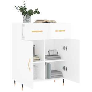 Příborník bílý s vysokým leskem 69,5x34x90 cm kompozitní dřevo - obrázek 4